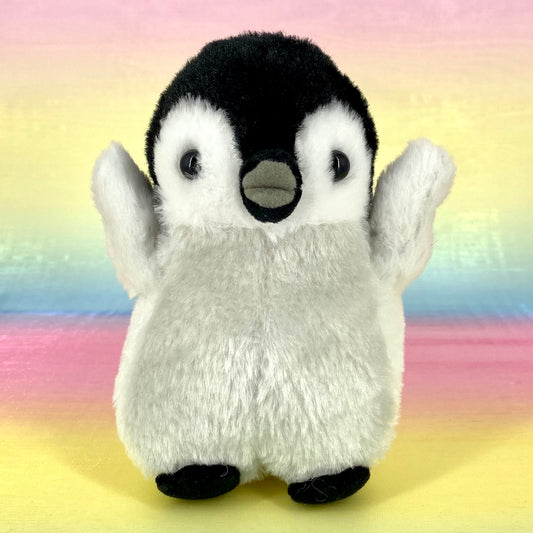 Tanoshi Tudoi Penguin Island - Grey Penguin with Arms Up - Small