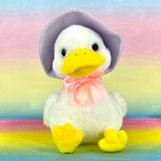 Peta Peta Ahiru-Tai the Duck - White with Bonnet - Small