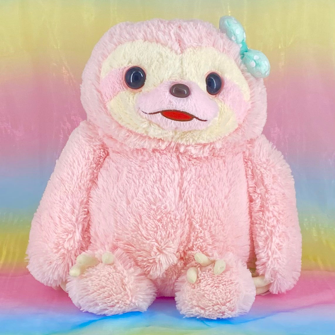 Mikke The Sloth - Pink With Head-Bow - Large